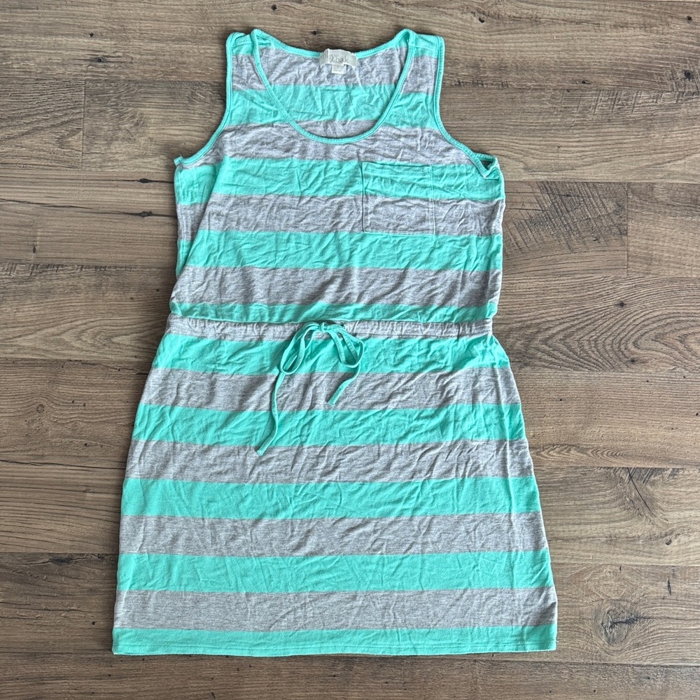 Olive & Oak Striped Sleeveless Dress - Mint Green and Gray